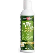 Cobbys Pet Aiko ušné kvapky na čistenie uší psov a mačiek s harmančeok 100 ml
