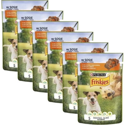 Friskies Adult s kuraťom a mrkvou v šťave 6 x 85 g