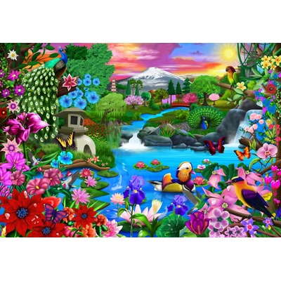 Bluebird Puzzle - Puzzle Oriental Paradise - 1 000 piese