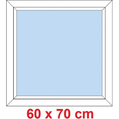 Soft Plastové okno 600 x 700 mm, FIX neotevíravé, Bílá