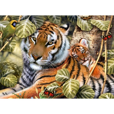 Royal Langnickel malování podle čísel tygr a mládě 30 x 40 cm karton