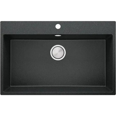 Твоят Стил Графитна кухненска гранитна мивка Рига 80 XXL 780 x 500 мм