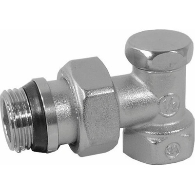 GIACOMINI R16TG Regulační a uzavíratelné radiátorové šroubení, rohové R16X033 1/2"
