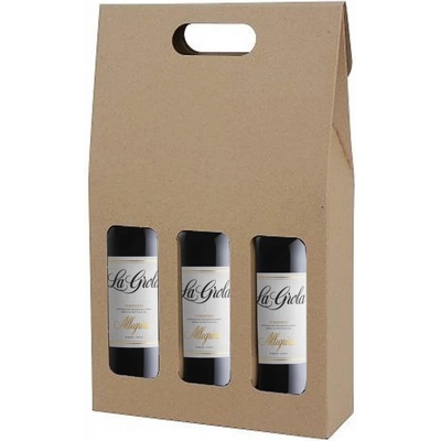 Darčekové balenie na 3 fľaše 0,75 l, farba: natur, rozmer: 1246x82x403 mm