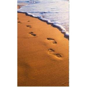 DIMEX ART Флизелинов фототапет стъпки на плажа 150 x 250 см