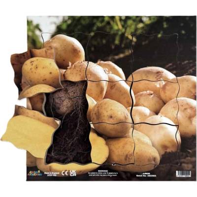 Just Jigsaws Zemiak a jeho vegetatívne rastové fázy drevené vrstvené s 19 dielikmi