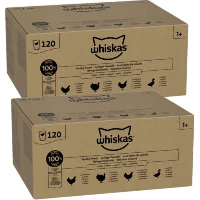 Whiskas Drůbeží hostina Mokré krmivo pro dospělé kočky v želé 240x85 g