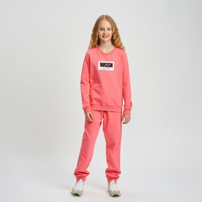 Winkiki Kids Wear dívčí tepláky Basic jahodová