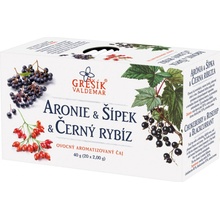 Grešík Aronie & Šípek & Černý rybíz ovocný čaj 20 x 2 g