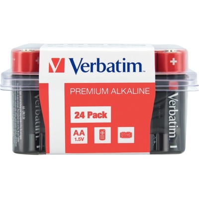 Verbatim ALKALINE BATTERY AA 24 PACK (BOX) (49505)