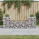 vidaXL Градинска пейка габионен дизайн 183x41x60, 5 см импрегниран бор (834389)