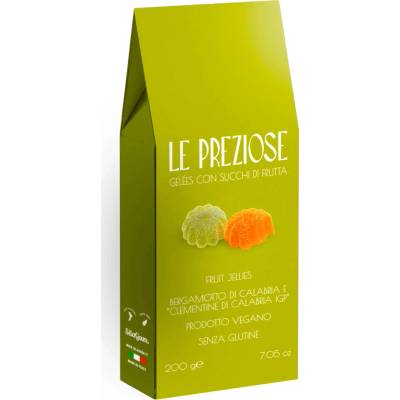 Le Preziose želatinové bonbóny s ovocnou šťávou z bergamotu, 200 g
