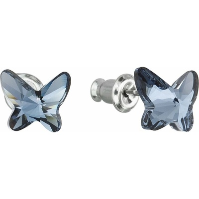Evolution Group - Pavona Náušnice s modrými krystaly Swarovski Motýl 51048.3 denim blue