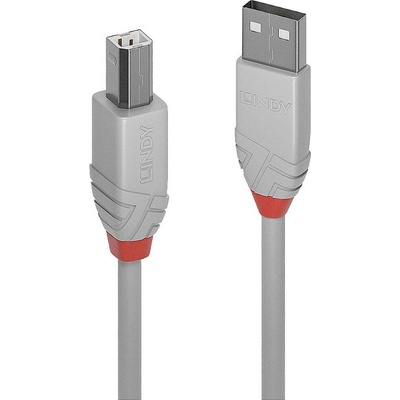 Lindy 36683 USB 2.0 USB-A zástrčka USB-B zástrčka 2m sivý