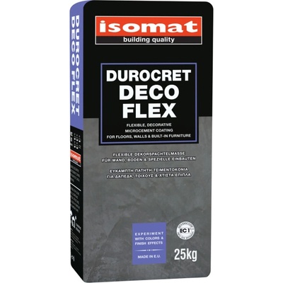 ISOMAT DUROCRET-DECO FLEX - Flexibilná, dekoratívna, mikrocementová stierka na podlahu a steny Farba: Biela, Hmotnosť: 25 kg