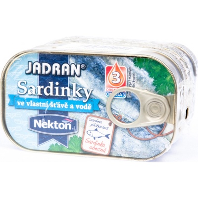 Jadran sardinky ve vlastní šťávě, 125 g