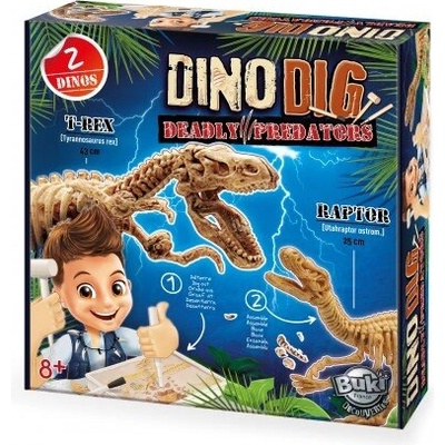 Buki France Игрален комплект, Buki France, Тиранозавър Рекс и Велоцираптор (BK2139)