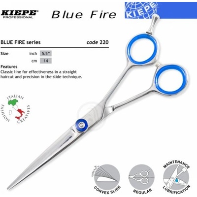 Kiepe FOUR STARS Blue Fire series 220 profesionálne kadernícke nožnice 220.55 5,5 "