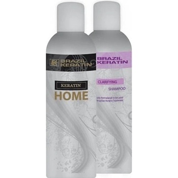 Brazil Keratin Home Keratin 150 ml + Clarifying šampón 150 ml pre domácí použití darčeková sada