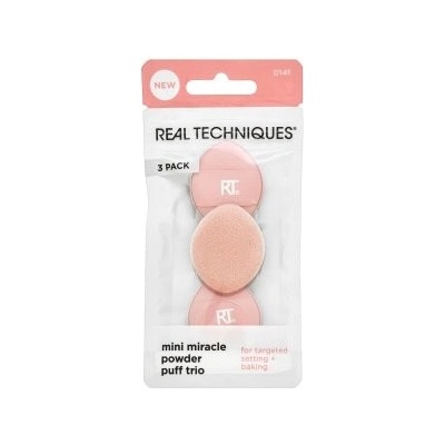 Real Techniques Mini Miracle Powder Puff mini labutěnky na pudrové produkty 1 balení růžová – Zboží Dáma