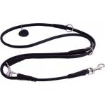 COLLAR Регулируемо кръгло кожено поводи Soft 125 - 183цм, 10мм - черно