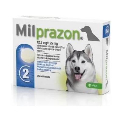 FYPRYST Milprazon Милпразон 12.5 mg/125 mg таблетки за кучета с тегло най-малко 5 kg, 2 табл