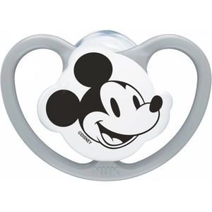 Nuk Биберон залъгалка NUK Perfect Match - Air, Мики, Мики, 0-6 м, сива (10175369) - baby