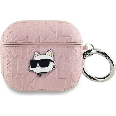 Karl Lagerfeld Кейс Karl Lagerfeld Monogram Choupette Head за AirPods 3, розов (3666339283735)