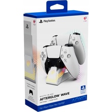 PDP Afterglow Wave Dual Charger - White - PS5