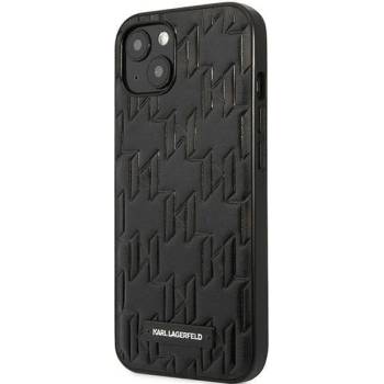 KARL LAGERFELD Кейс Karl Lagerfeld KLHCP13SMNMP1K за iPhone 13 mini 5, 4"", твърд, черен / черен, Monogram Plaque