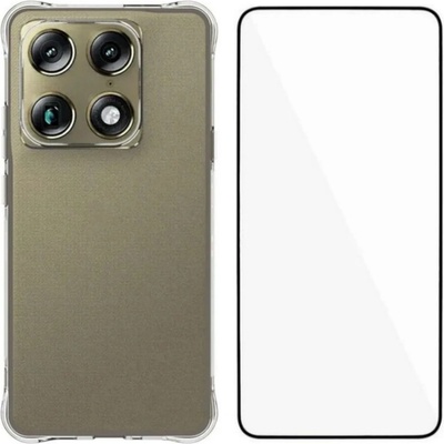 Motorola Прозрачен Калъф WANLONFENG WL Series за Motorola Signature 5G - 2.0mm TPU, 2-в-1 с Включен Закален Протектор, Ударозащитени Ъгли