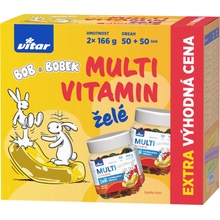 Vitar Multivitamin Bob a Bobek želé 2 x 50 bonbónů