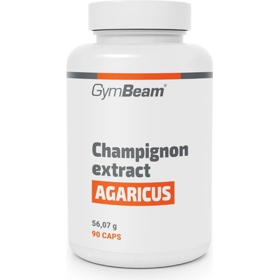 GymBeam Šampiňón Agaricus extrakt s 20% polysacharidov a 10% beta-glukánov 90 kapsúl