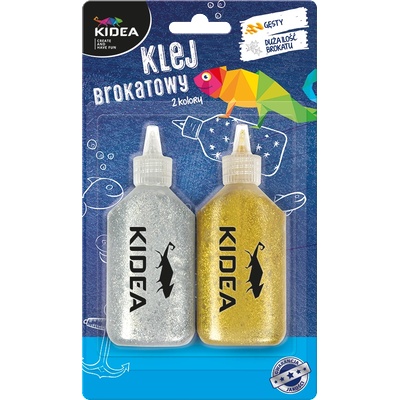 Kidea - Брокатно лепило 2 бр. х 40 мл Злато и Сребро