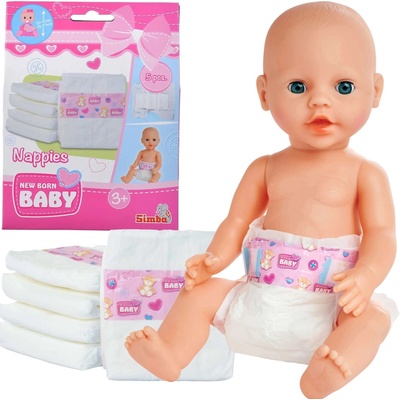 SIMBA New Born Baby Pampers 5ks pre bábiku