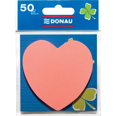 DONAU Куб Donau самозалепващи листчета 50л, сърце (31241-А-СЪРЦЕ)