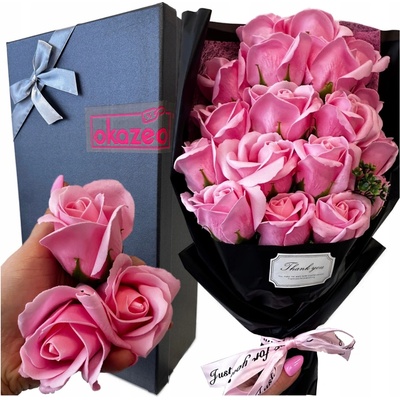 Kytice, flower box, mýdlová růže Okazeo 35 cm