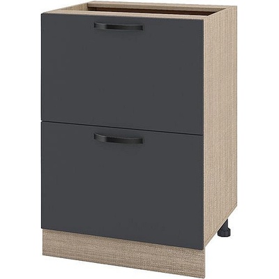 ИРИМ Долен кухненски шкаф Сити МФ-Карбон мат-11-44 60 см