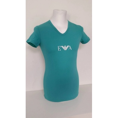 Emporio Armani EA7 Colored basic V-Neck SS zelené