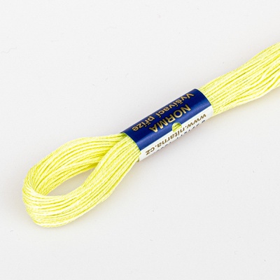 Niťárna Vyšívací příze NORMA / BAVLNKA 6022 banánová žlutá, jednobarevná, 1,5g/15m