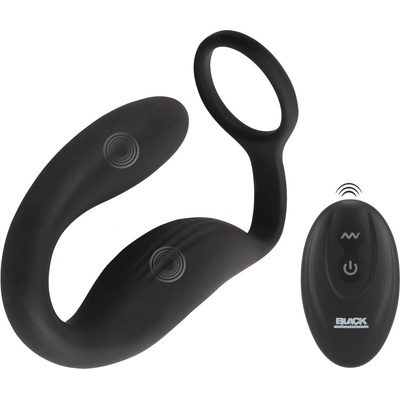 Black Velvets Cock Ring with RC Butt Plug
