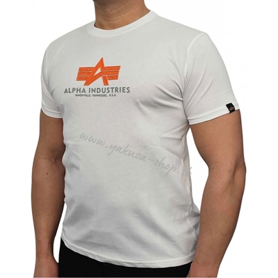Alpha Industries Basic T Rubber tričko pánske biele