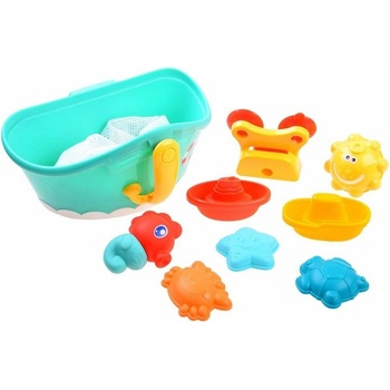 Huanger Organizér na hračky do vany + sada 7 hraček