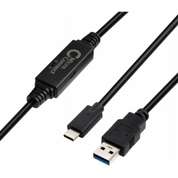 MicroConnect USB3.1CA5AMP USB USB-C - USB-A, 5m, černý