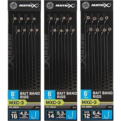 Matrix náväzcami MXC 3 Bait Band 15cm veĺ.12 8ks