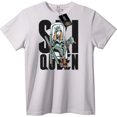 NOONEBRAND Тениска Кралица на ски - 4XL, White