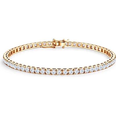 SAVICKI Тенис гривна Luminy 3, 0 мм: злато, бели сапфири