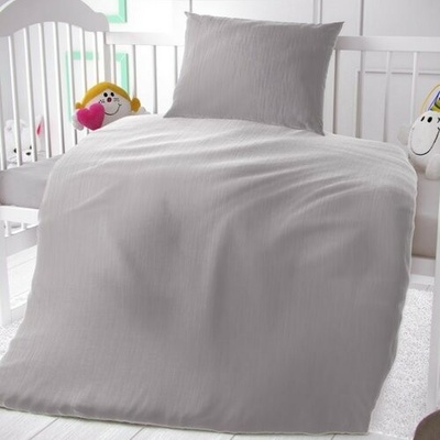 Kvalitex mušelínové obliečky do postieľky svetlo sivá 90 x 135 cm 45 x 60 cm