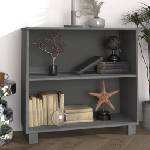 vidaXL Сайдборд HAMAR, тъмносив, 85x35x80 см, борово дърво масив (340502)