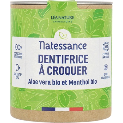 Natessance Zubní tablety s aloe vera a mentolem 80 ks